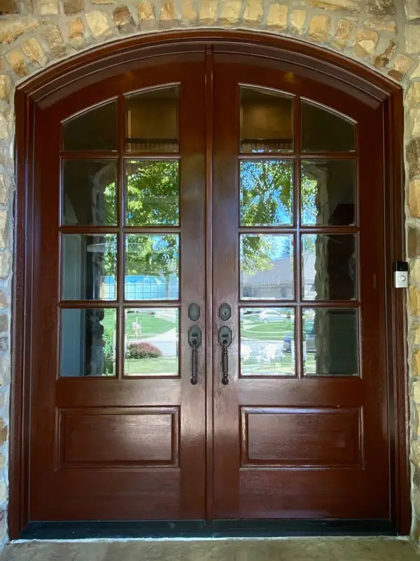 This decorative front door was blistered by the sun and needed to be restored.